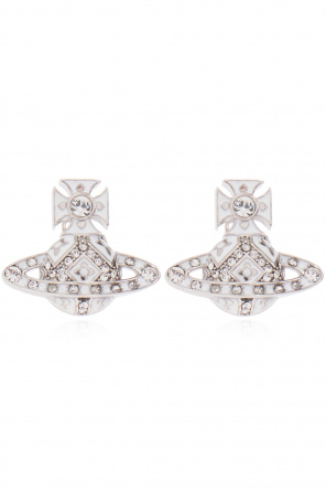 【VIVIENNE WESTWOOD】Women's Barbes Earrings Vivienne Westwood Orb Earrings | Silver | FARFETCH